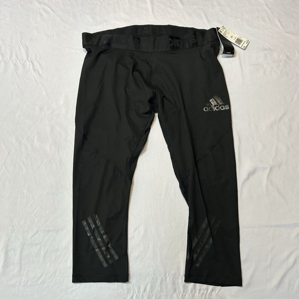 ADIDAS Black Alphaskin Tights XXL NWT